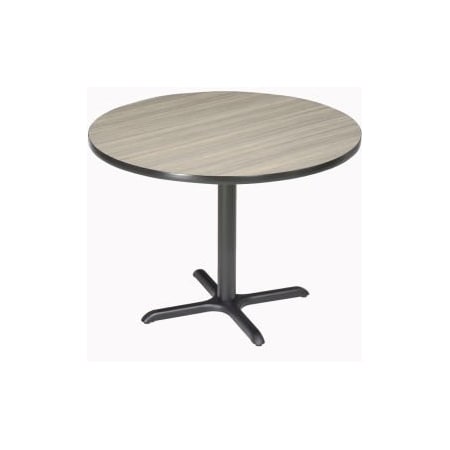 National Public Seating Interion 36" Round Counter Height Restaurant Table, Charcoal 695803CL